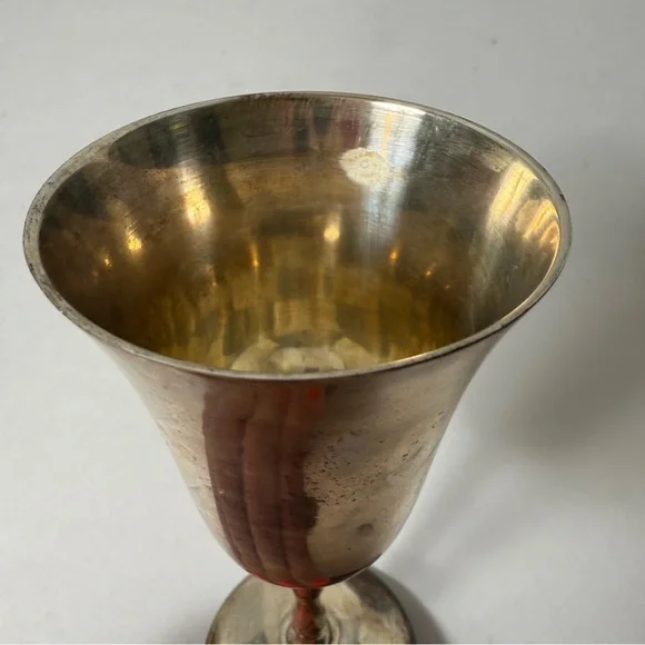 Vintage ‘79 Leonard Silver Plated Stemmed 5.5” Cordial Wine Goblet EPNS Retro - Picture 7 of 7